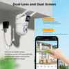 Picture of SOVMIKU【Dual Lens 6MP PTZ WiFi Security Camera, 3PCS Outdoor Security Camera, Plug-in Cable, Auto Tracking, Human Detection, Light Alarm, Color Night Vision, 2.4G WiFi, 24/7 Record, No-Monthly Fees