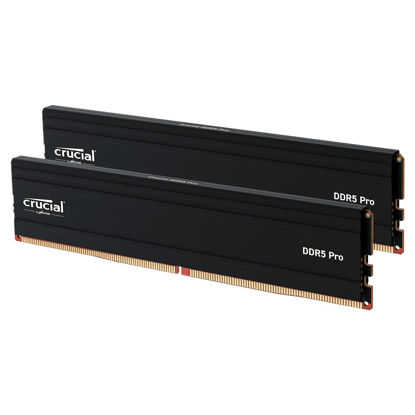 Picture of Crucial Pro RAM 32GB Kit (2x16GB) DDR5 6000MHz (or 5600MHz or 5200MHz or 4800MHz) Desktop Memory CP2K16G60C48U5