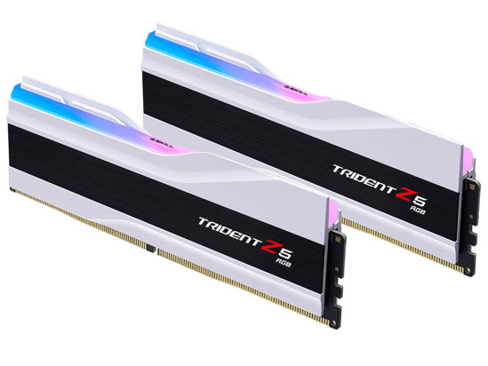 Picture of G.SKILL Trident Z5 RGB Series (Intel XMP 3.0) DDR5 RAM 32GB (2x16GB) 6400MT/s CL32-39-39-102 1.40V Desktop Computer Memory UDIMM - Matte White (F5-6400J3239G16GX2-TZ5RW)