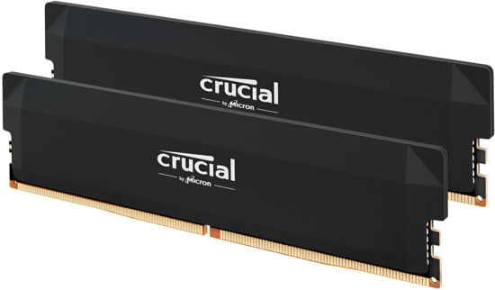 Picture of Crucial Pro DDR5 RAM 32GB Kit (2x16GB) CL36 6000MHz, Overclocking Desktop Gaming Memory, Intel XMP 3.0 & AMD Expo Compatible - Black CP2K16G60C36U5B