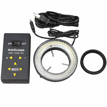 Picture of AmScope LED-144A 144-LED Lighting-Direction-Adjustable Microscope Ring Light with Adapter for Stereo Microscopes