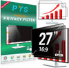 Picture of PYS 2-Pack Upgrade Version 27 Inch Privacy Screen for 16:9 Computer Monitor, Reusable Nano Tech, Easy Install & Detach, Privacy Shield and Anti-Glare Protector