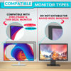 Picture of PYS 2-Pack Upgrade Version 27 Inch Privacy Screen for 16:9 Computer Monitor, Reusable Nano Tech, Easy Install & Detach, Privacy Shield and Anti-Glare Protector