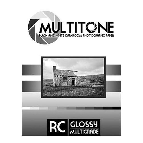 Picture of Inkpress MultiTone Black & White Resin Coated BW Glossy Darkroom Photographic Paper, 8x10, 100 Sheets