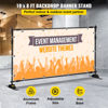 Picture of VEVOR Backdrop Banner Stand 10 x 8 Ft Adjustable Height Background Stand Backdrop With Newest Step and Repeat Backdrop Stand For Parties Wedding Photo Booth Trade Show 1 Carrying Bag