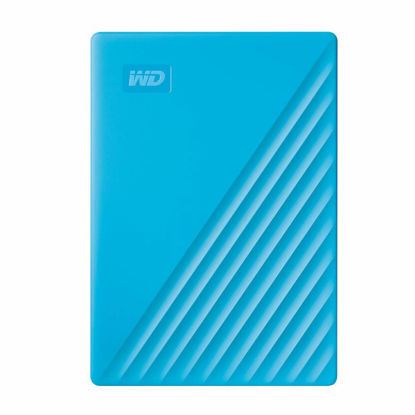 Picture of WD 4TB My Passport, Portable External Hard Drive, Blue, backup software with defense against ransomware, and password protection, USB 3.1/USB 3.0 compatible - WDBPKJ0040BBL-WESN