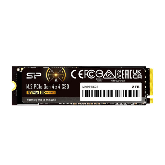 Picture of Silicon Power 2TB US75 Nvme PCIe Gen4 M.2 2280 SSD R/W Up to 7,000/6,500 MB/s, Compatible with PlayStation 5 (SP02KGBP44US7505)