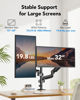 Picture of HUANUO Dual Monitor Mount up to 32 inches Screens, Taller Monitor Stand Hold 19.8lbs, Dual Monitor Arm Desk Mount Easy Adjustable with Tilt, Swivel, Rotation, VESA 75/100mm