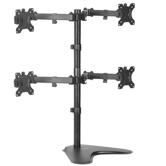 Picture of VIVO Quad 13 to 30 inch Monitor Free-Standing Mount, Fully Adjustable Desk Stand, Holds 4 Flat or Curved Display Screens, STAND-V004F