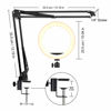 Picture of LED Video Conference Lighting Desktop Ring Light with Clamp Suspension Boom Scissor Arm Stand 3000-6000K USB Studio Light Kit forfor Video Conferencing, Zoom Meeting, Webcam Light, Live Stream