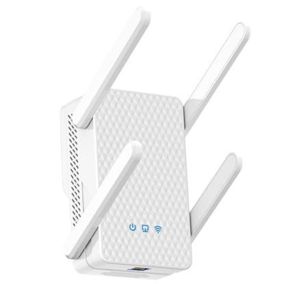 Picture of AX3000 WiFi 6 Extender Signal Booster, 3Gbps High-Speed Internet Extender WiFi Booster for Home, Dual Band 5GHz & 2.4GHz Wireless Repeater, Gigabit Ethernet Port, 1-Tap Setup, OneMesh