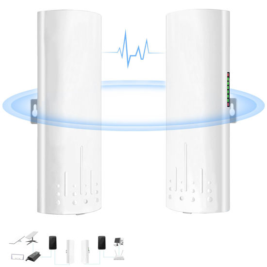 Picture of Point to Point Starlink Internet Outdoor Long Range Transmission for Starlink Gen 3 Router, Starlink WiFi Extender, 5.8GHz 3KM 100Mbps with 16dBi High Gain Antenna, 2 Pack