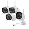 Picture of Zmodo 1080p Full HD Outdoor Wireless Security Camera System, 4 Pack Smart Home Indoor Outdoor WiFi IP Cameras with Night Vision, Plug-In, Compatible with Alexa