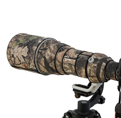 Picture of ROLANPRO Nylon Waterproof Lens Camouflage Coat Rain Cover for Sony FE 400mm F2.8 GM OSS Lens Protective Case Guns Clothing-#23 Brown Jungle Waterproof