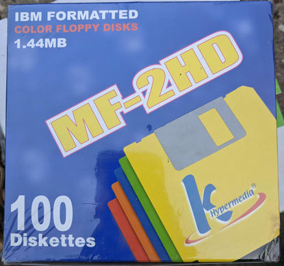 Picture of 100 Floppy Disks 3.5-Inch DS-HD IBM PC Formatted