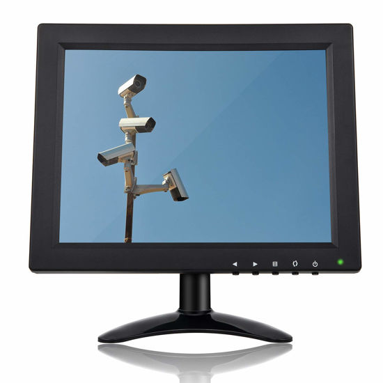 Picture of TPEKKA 10 Inch Security CCTV Monitor HD IPS 1024 x 768 Portable Mini TFT LCD Monitor BNC HDMI VGA AV Input for Computer PC FPV Screen DVR CCTV Cam Home Office Surveillance Raspberry Pi Gaming Display