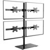 Picture of WALI Quad Monitor Stand, Height Adjustable Free-Standing Monitor Desk Mount, fits 4 Computer Screens up to 27 Inch, Holds up to 22lbs per Screen (GMF004)