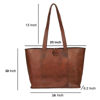 Picture of Vintage Genuine Leather Tote Bag Handbag Shopper Purse Shoulder Bag for Women Office Laptop Bag