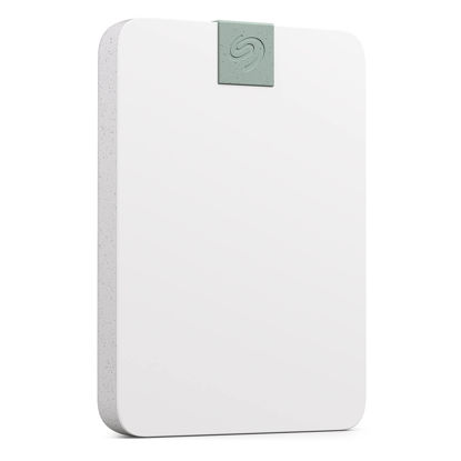 Picture of Seagate Ultra Touch HDD 2TB External Hard Drive - 7mm, Cloud White, Post-Consumer Recycled Material, 6mo Dropbox and Mylio, Rescue Services (STMA2000400)