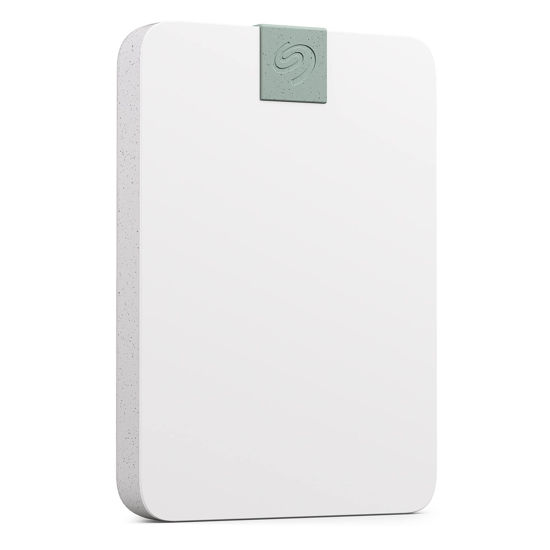 Picture of Seagate Ultra Touch HDD 2TB External Hard Drive - 7mm, Cloud White, Post-Consumer Recycled Material, 6mo Dropbox and Mylio, Rescue Services (STMA2000400)