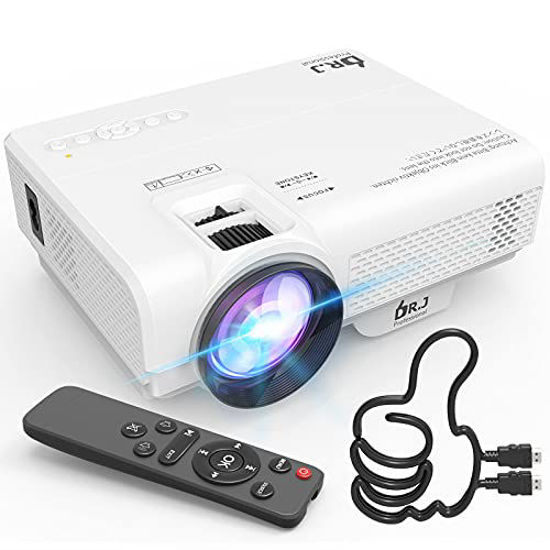 Picture of Mini Projector, DR. J Professional 6500Lumens Full HD 1080P Supported Video Projector For Outdoor Movies, Compatible With TV Stick, HDMI, VGA, USB, TF, AV, Sound Bar, Video Games [2021 Latest Upgrade]