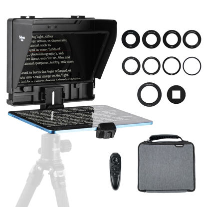 Picture of Selens T13 Teleprompter with Remote Control & Carrying Case, Folding Portable Teleprompter Kit for iPad Tablet UP to 11 inches, Smartphone DSLR Camera Video Recording, App Compatible with iOS/Android