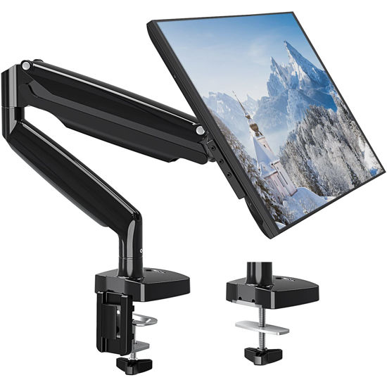 Picture of MOUNT PRO Single Monitor Mount Stand fits 22-35 inch/26.4lbs Ultrawide Computer Screen, Long Monitor Arm with Height/Tilt/Swivel/Rotation Adjustable, Premium Gas Spring Monitor Desk Mount, VESA Mount