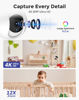 Picture of Hugolog 4K 8MP Indoor Pan/Tilt Security Camera with Auto-Focus(2pcs),Ideal for Baby Monitor/Pet Camera/Home Security,Starlight Color Night Vision,Human/Pet AI,Noise Reduction,US Cloud,Works with Alexa