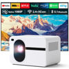 Picture of Projector with Wifi and Bluetooth, Native 1080P 12000L Outdoor Portable Video Movie Wifi Projector Home Theater, Projector Compatible with iOS/Android PC/TV Stick/HDMI/USB/AV