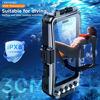 Picture of Temdan Diving Phone Case Compatible with All iPhone Series,Snorkeling Underwater Case 98FT/30M Operated Underwater Photo Video,Waterproof Housing for All iPhone Series,Black