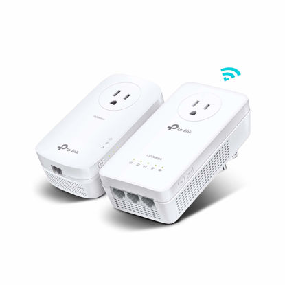 Picture of TP-Link Powerline WiFi Extender(TL-WPA8631P KIT)- AV1300 Powerline Ethernet Adapter with AC1200 Dual Band WiFi, Gigabit Port, Passthrough, OneMesh, Plug & Play, Ideal for Gaming/4K TV