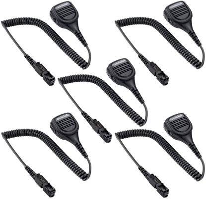 Picture of commountain Speaker Mic with Reinforced Cable for Motorola Radios XPR 3500e, XPR 3300e, XPR 3500, XPR 3300, XPR3500e, XPR3300e, XPR3500, XPR3300, XPR Noise Reduction Shoulder Microphone-5 Pack