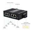 Picture of Industrial 2ch PoE Injector Gigabit 90W PoE++ Injector IEEE 802.3bt POE Plus Adapter Hardened 2 Ports 48V POE Midspan Power Over Ethernet with 12-56V DC 24~48V AC Input DIN Rail Mount