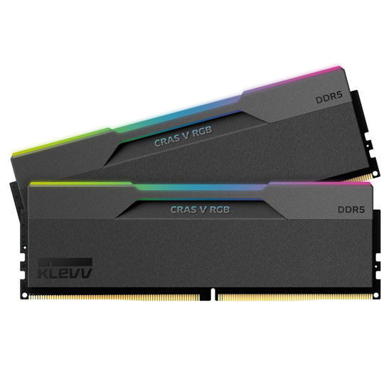 Picture of KLEVV CRAS V RGB DDR5 32GB (2x16GB) 6000MHz CL30 A-DIE 1.35V Gaming Desktop Ram Memory SK Hynix Chip XMP 3.0 / AMD Expo Ready - Black (KD5AGUA80-60A300G)