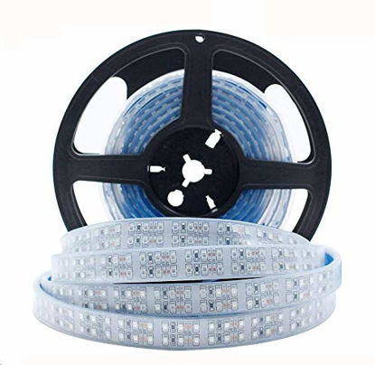 Picture of LEDLightsWorld IR Illuminator SMD3528 Infrared (IR) Tri-chip Double Row High-Intensity Flex IR 850nm LED Strip Light of DC 12V 16.4ft(5m) 1200LEDS IP67 Waterproof for Infrared Camera