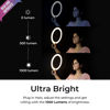 Picture of Kreo Ring Light 12" Ring Light with Tripod Stand for Video Shooting Professional Studio Light with Tripod ringlight Photography Halo YouTube ringlight kit for YouTube Instagram Accessories