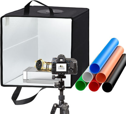 Picture of Photo Studio Light Box Kit,16"x16" Portable Professional Shooting Tent with 120 LED Lights Product Photography Box for Jewelry, Miniature Models etc