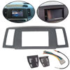 Picture of ECOTRIC Double Din Compatible with 2005-2007 Jeep Grand Cherokee with Wiring Harness Antenna Adapter Double Din Navigation Radio Bezel