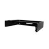 Picture of StarTech.com 2U Wall Mount Network Rack - 14 in Deep (Low Profile) - 19" Patch Panel Bracket for Shallow Server, IT Equipment, Network Switches - 77lbs/35kg Weight Capacity, Black (RACK-2U-14-BRACKET)