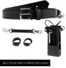 Picture of Firefighter Radio Strap and Holder Leather Bundle Set Includes Radio Holster, Strap, sway Strap, Cord Keepers