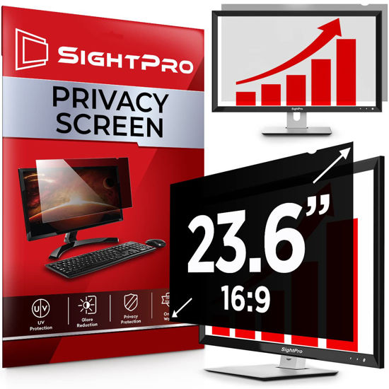 Picture of SightPro 23.6 Inch 16:9 Computer Privacy Screen Filter for Monitor - Privacy Shield and Anti-Glare Protector