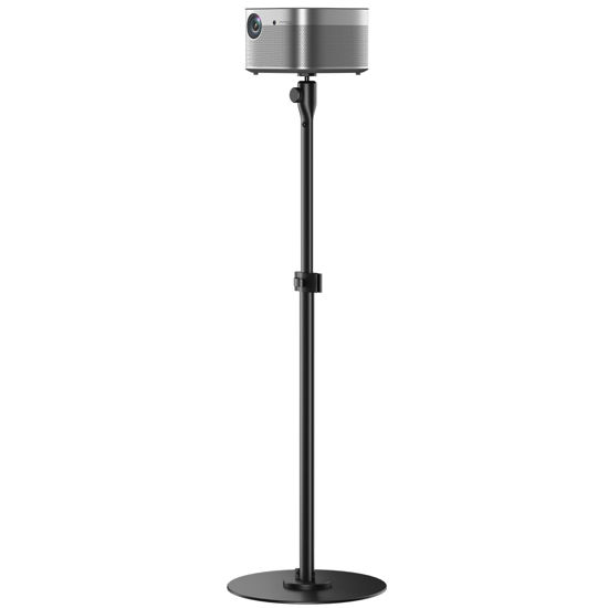 Picture of WALI Projector Stand 27.9" to 47.6",Universal Projector Mount Holds up to 13.2lbs, Height Adjustable 360° Rotatable Projector Floor Stand for Home Office (PM-004-B),Black