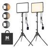 Picture of 2-Pack Photography Lighting Kit, NiceVeedi 22W LED Video Light Kit, 2900-7000K Studio Light with Tripod Stand, 73" Stream Light for Video Recording