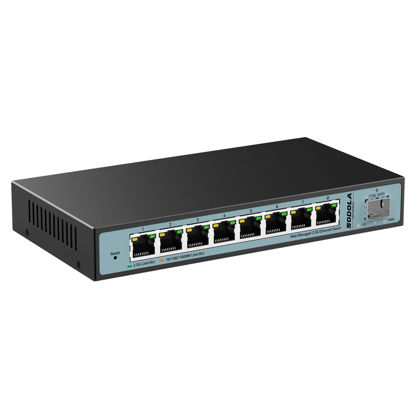 Picture of SODOLA 9 Port 2.5Gb Smart Web Ethernet Switch,1 10G SFP Slot&8 x 2.5G Base-T Ports,Link Aggregation, LACP/QoS/VLAN/IGMP Supported, Metal Fanless Managed Multi-Gigabit Switch