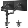 Picture of MOUNTUP Dual Monitor Stand, Height Adjustable Monitor Desk Mount, Gas Spring Monitor Arm for Two 17-32 Inch Screens, with C Clamp/Grommet Mounting Base, Holds 4.4-17.6 lbs per Arm, Max VESA 100x100mm