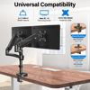 Picture of MOUNTUP Dual Monitor Stand, Height Adjustable Monitor Desk Mount, Gas Spring Monitor Arm for Two 17-32 Inch Screens, with C Clamp/Grommet Mounting Base, Holds 4.4-17.6 lbs per Arm, Max VESA 100x100mm