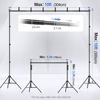 Picture of EMART Backdrop Stand 10x10ft(WxH) Photo Studio Adjustable Background Stand Support Kit with 2 Crossbars, 6 Backdrop Clamps, 2 Sandbags and Carrying Bag for Parties Events Decoration