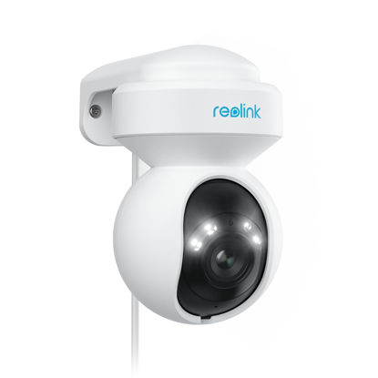 Picture of REOLINK 4K PoE Security Outdoor IP Camera with 355° Pan & 50° Tilt, Color Night Vision for Home Surveillance, Auto Tracking, Smart Detection, Two-Way Talk, 24/7 Recording, E1 Outdoor SE PoE