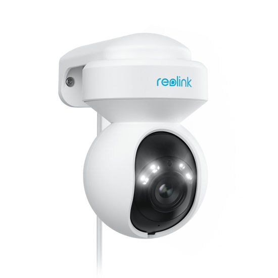 Picture of REOLINK 4K PoE Security Outdoor IP Camera with 355° Pan & 50° Tilt, Color Night Vision for Home Surveillance, Auto Tracking, Smart Detection, Two-Way Talk, 24/7 Recording, E1 Outdoor SE PoE