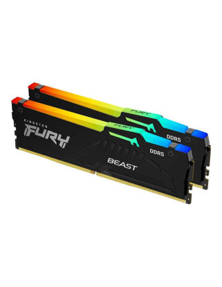 Picture of Kingston FURY Beast 16GB (2x8GB) 6000MT/s DDR5 CL36 RGB Desktop Memory Kit of 2 | Infrared Syncing | AMD Expo | Plug N Play | KF560C36BBEAK2-16